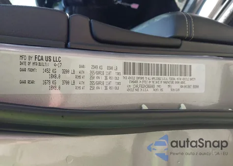 2017 Jeep Grand Cherokee Limited 4X4 из США, поврежденный, VIN 1C4RJFBG2HC866083